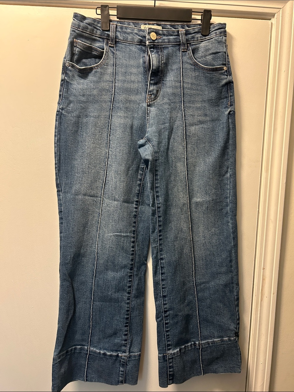 Women's High-Rise Seamed Straight-Leg Jeans - Blue-Oat 6/28
